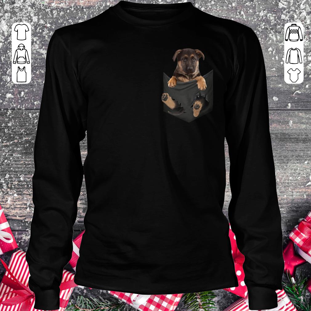 Hot German Shepherd Baby Dog in Tiny Pocket shirt, sweater Longsleeve Tee Unisex