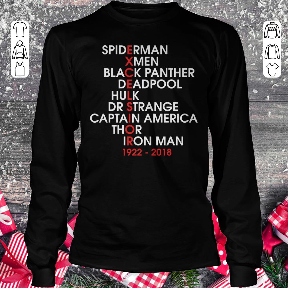 Hot Stan Lee Excelsior Marvel Movie Names shirt sweater Longsleeve Tee Unisex