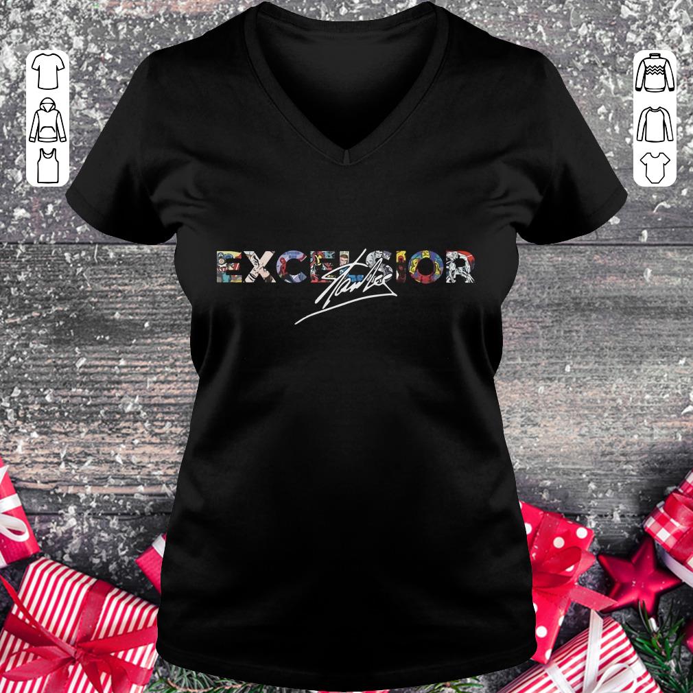 Hot Stan Lee Excelsior shirt hoodie Ladies V-Neck