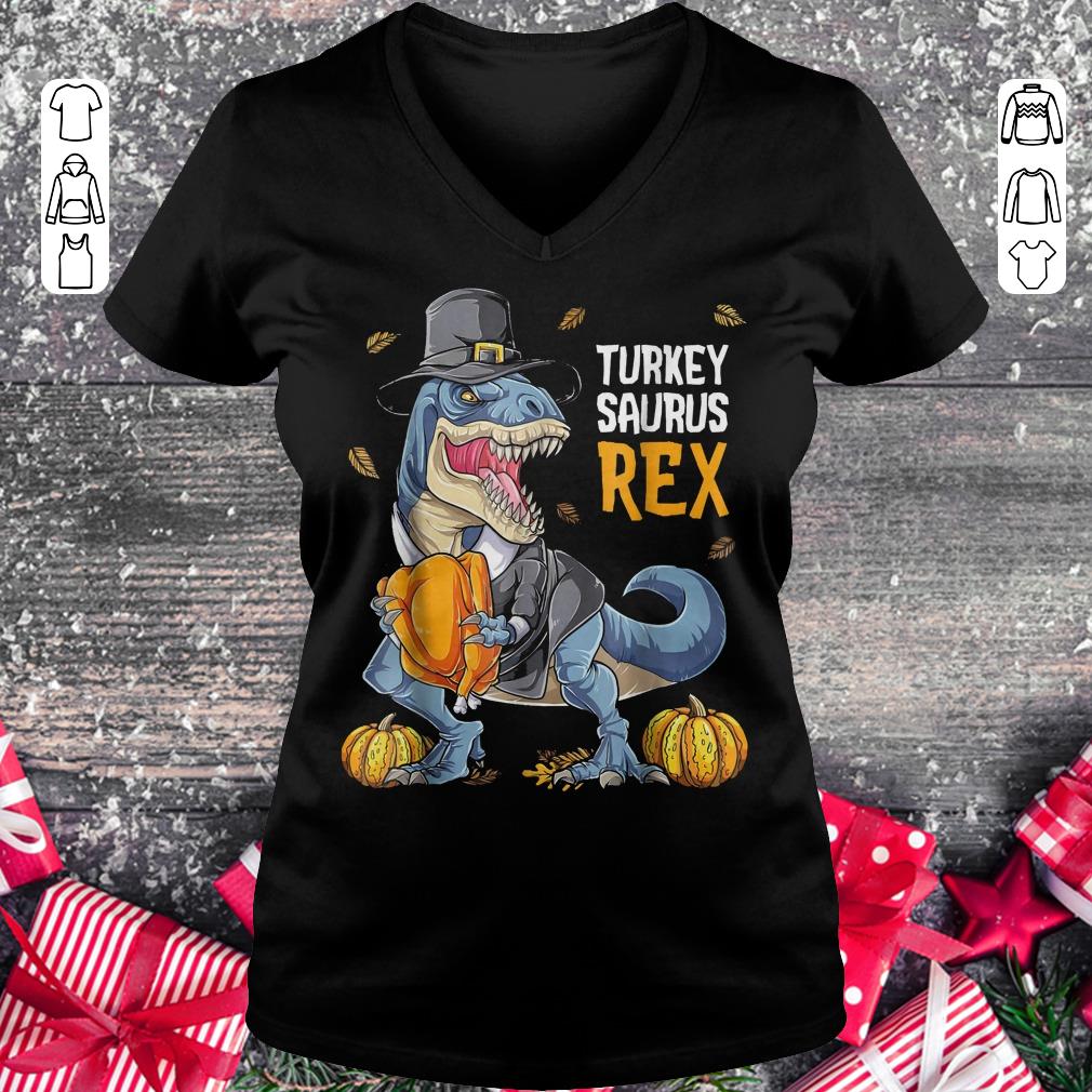 Hot Turkey Saurus Rex shirt longsleeve Ladies V-Neck