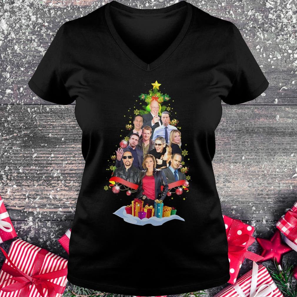 Law Order SVU Fans Christmas Tree shirt Ladies V-Neck