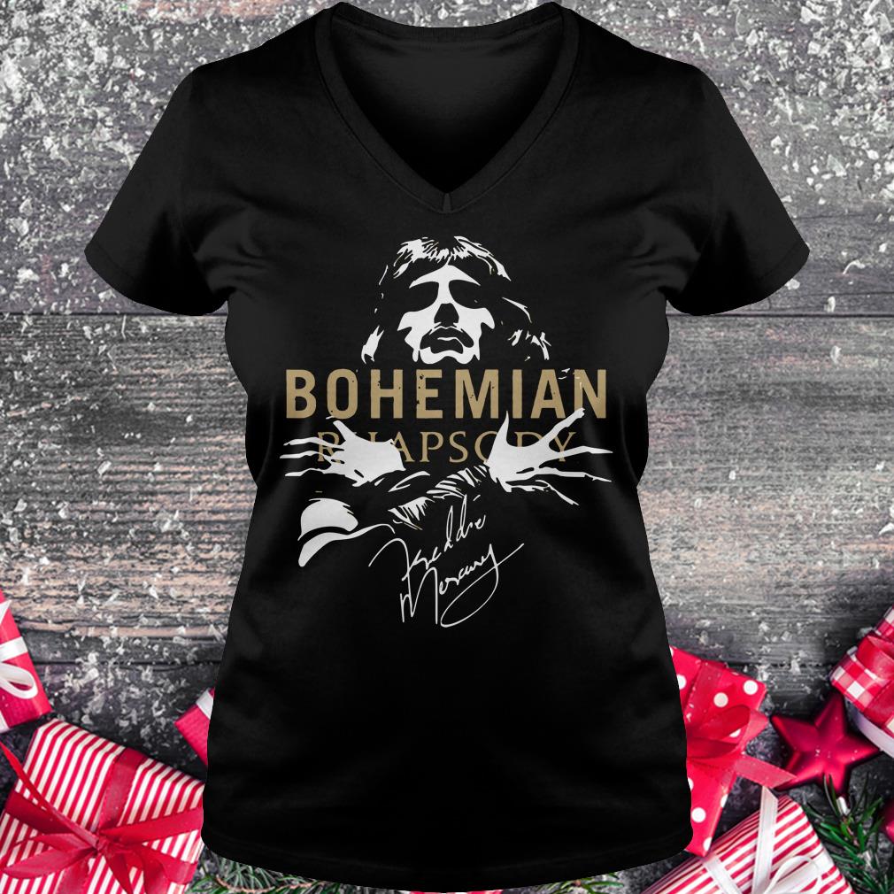 Nice Bohemian Rhapsody Signature shirt Ladies V-Neck