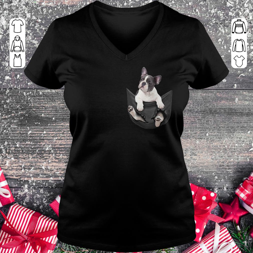 Nice Frenchie Tiny Pocket shirt Ladies V-Neck