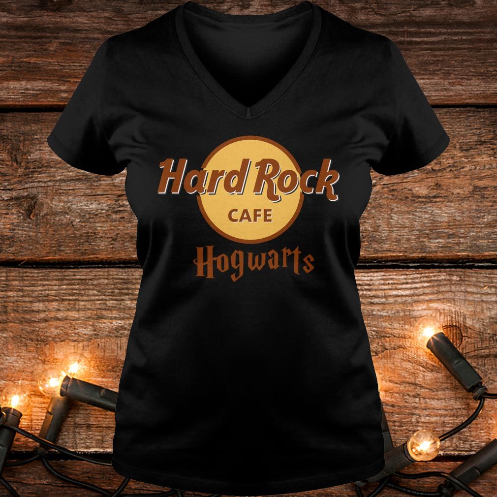Nice Harry Potter hard Rock cafe Hogwarts shirt Ladies V-Neck