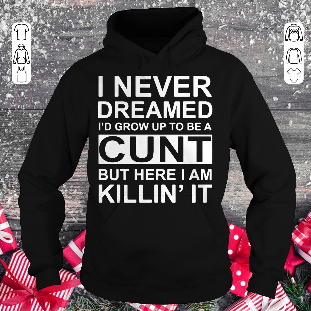 Nice I never dreamed I'd grow up to be a cunt but here i am killin' it shirt Hoodie