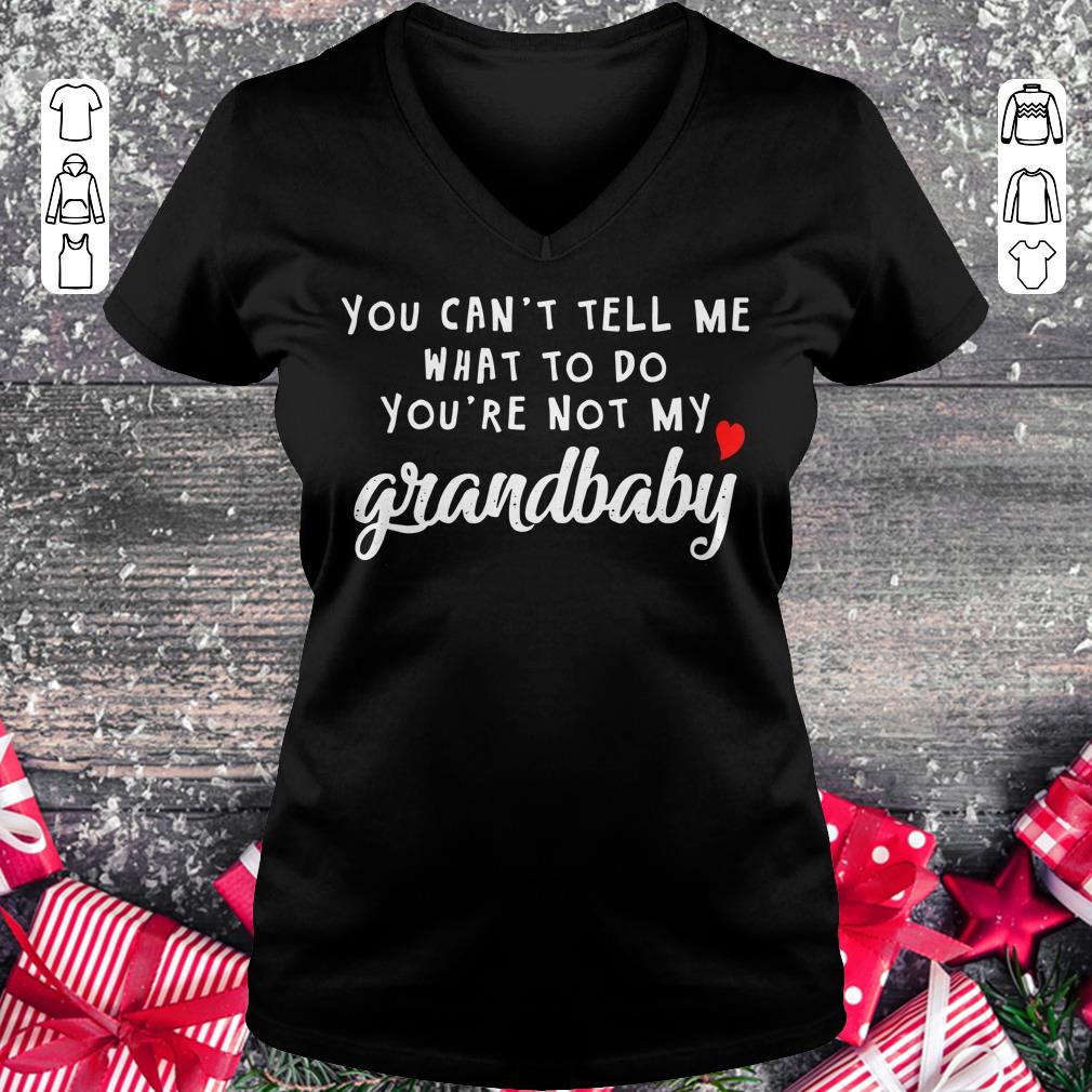 Nice You can't tell me what to do you're not my grandbaby shirt Ladies V-Neck