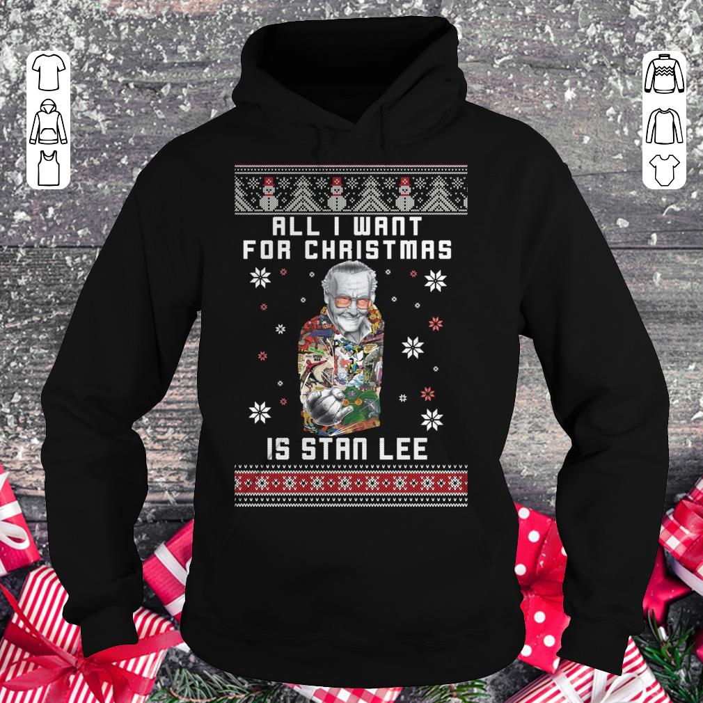 Official All I want for christmas is Stan Lee shirt sweater Hoodie