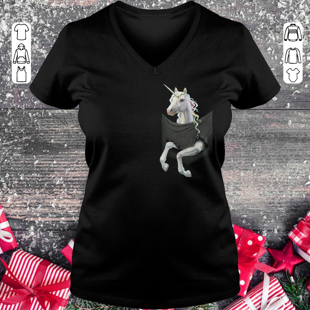 Official Unicorn Inside Pocket shirt, sweater Ladies V-Neck