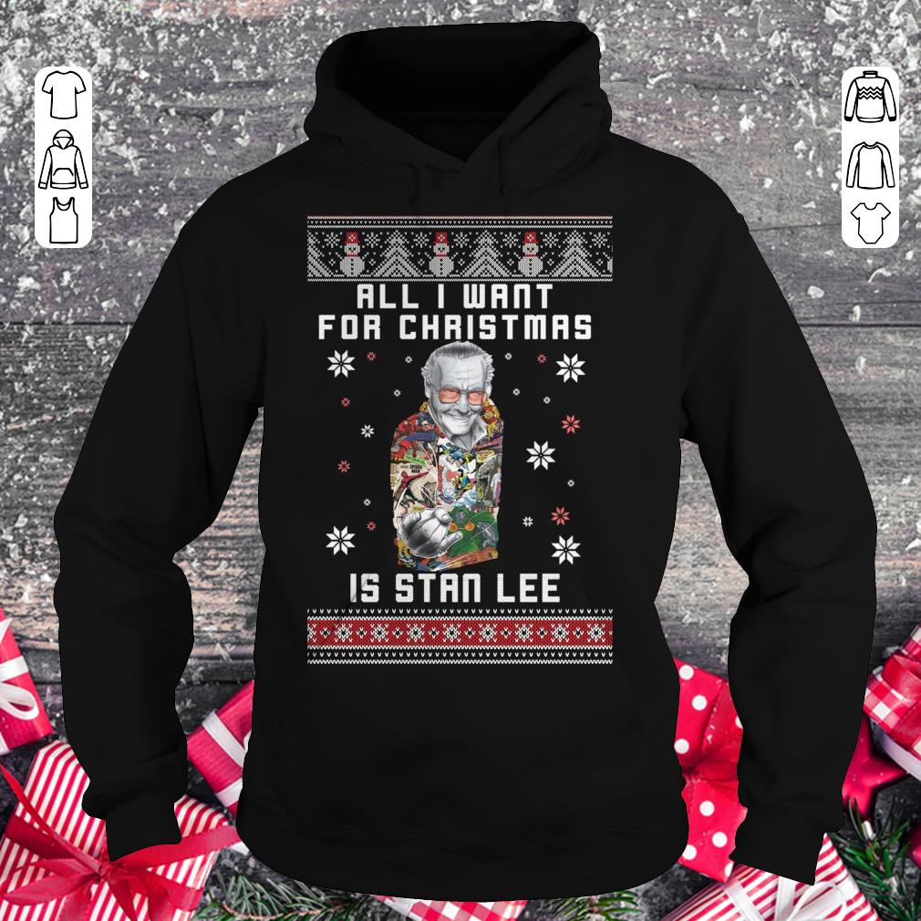 Original All I want for christmas is Stan Lee shirt sweater Hoodie