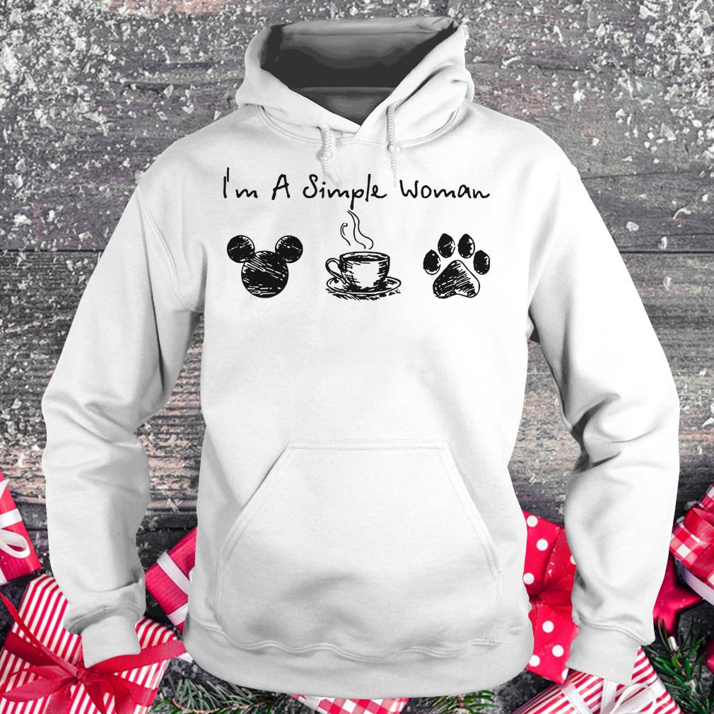Original I'm a simple woman I like Mickey Minnie Mouse Coffee and Dog shirt Hoodie