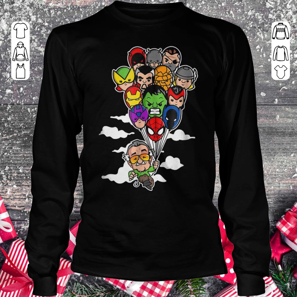 Original Stan Lee holding balloons avengers heroes shirt longsleeve Longsleeve Tee Unisex