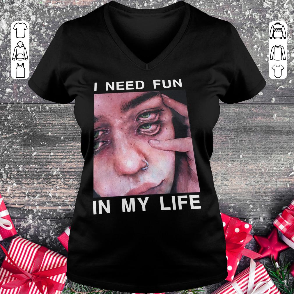 Original The Drums Surreal Glitchy I need fun in my life shirt Ladies V-Neck