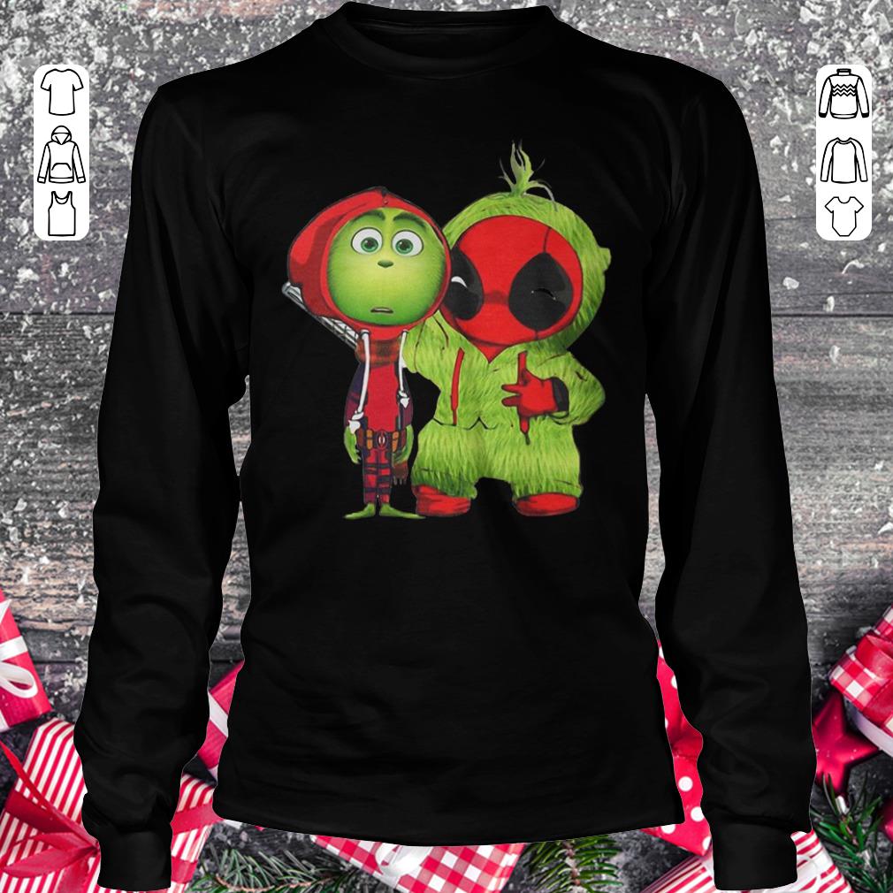 Premium Baby Deadpool and Baby Grinch Christmas shirt Longsleeve Tee Unisex