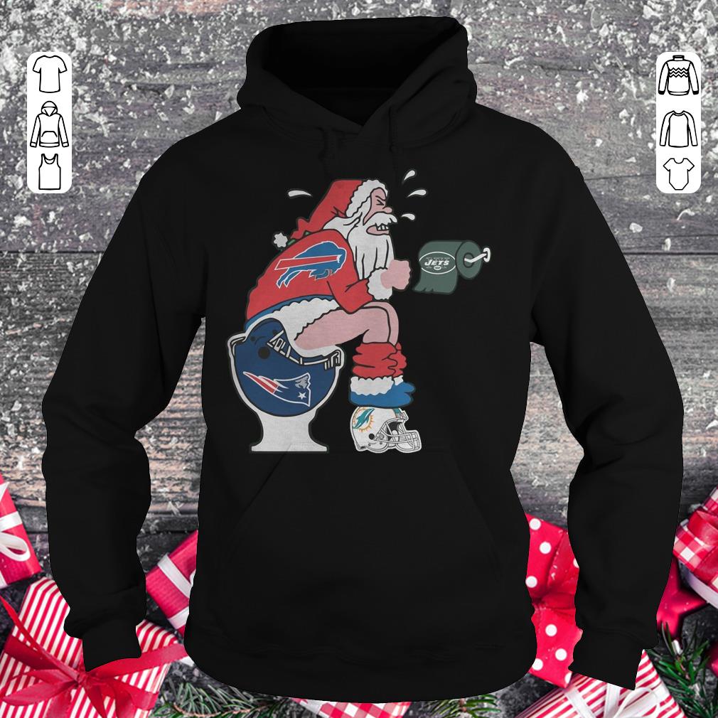 Premium Buffalo Bills Santa New England Patriots Toilet Miami Dolphins shirt Hoodie