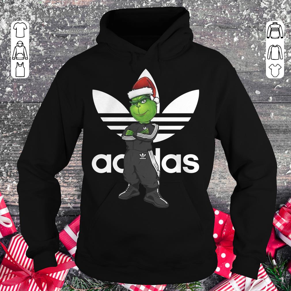 Premium Grinch Santa Adidas Christmas shirt, sweater Hoodie