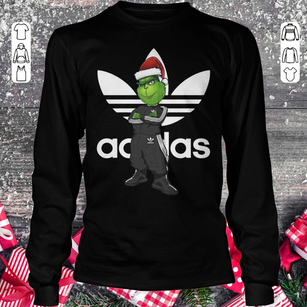 Premium Grinch Santa Adidas Christmas shirt, sweater Longsleeve Tee Unisex