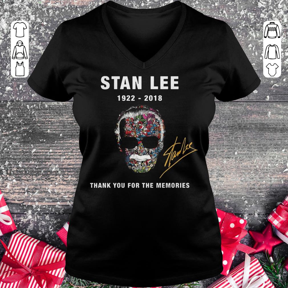Premium Stan Lee thank you for the memories shirt Ladies V-Neck