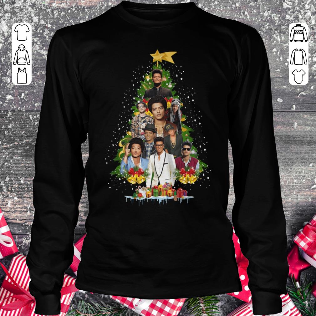 Pretty Bruno Mars Christmas tree shirt Longsleeve Tee Unisex