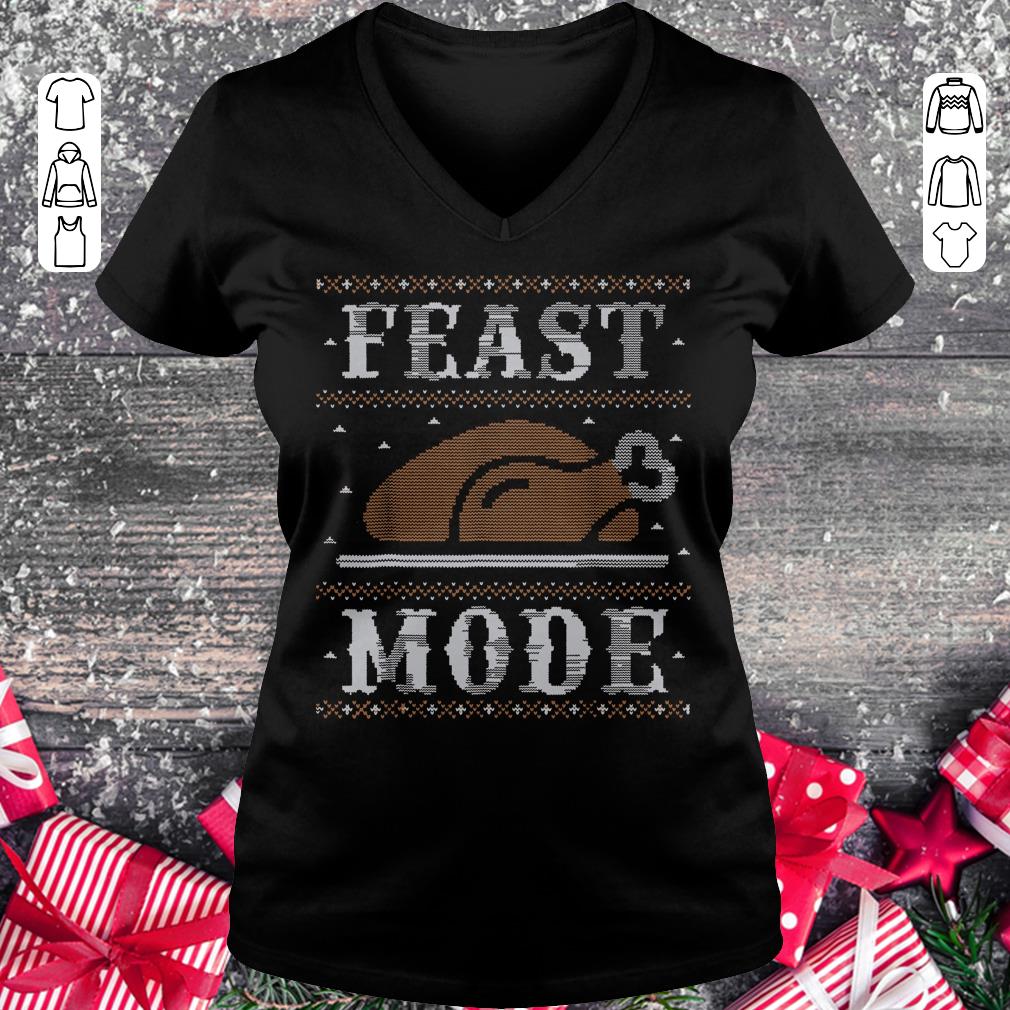 Pretty Thanksgiving Feast Mode sweater shirt hoodie Ladies V-Neck