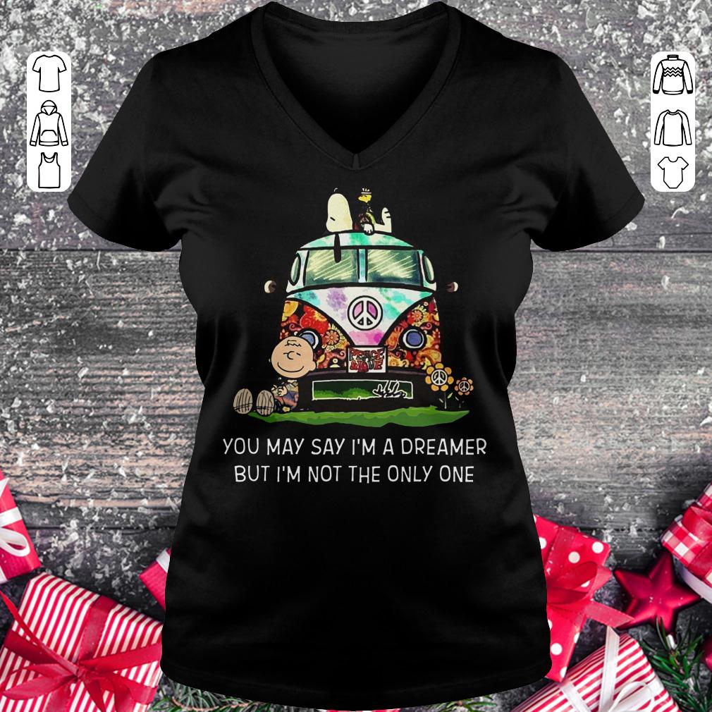 Snoopy you may say I'm a dreamer but I'm not the only one shirt Ladies V-Neck