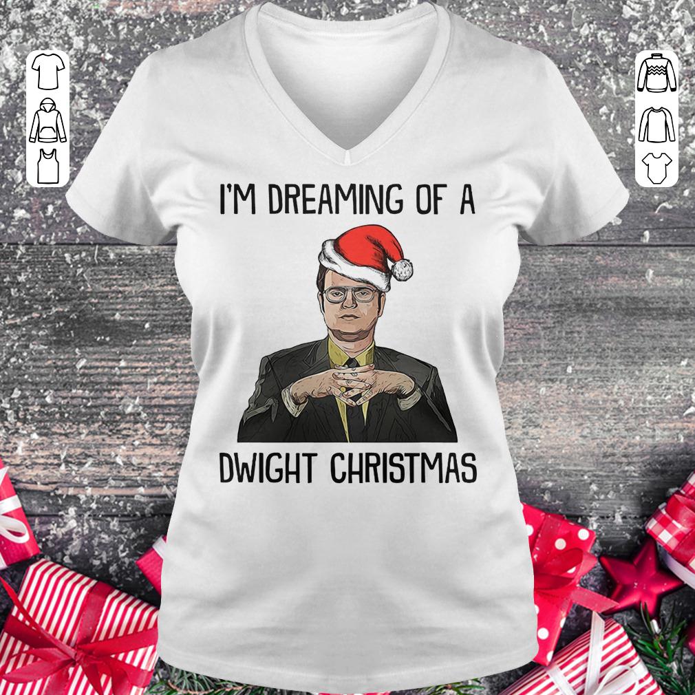 The Office I'm dreaming of a dwight christmas shirt Ladies V-Neck