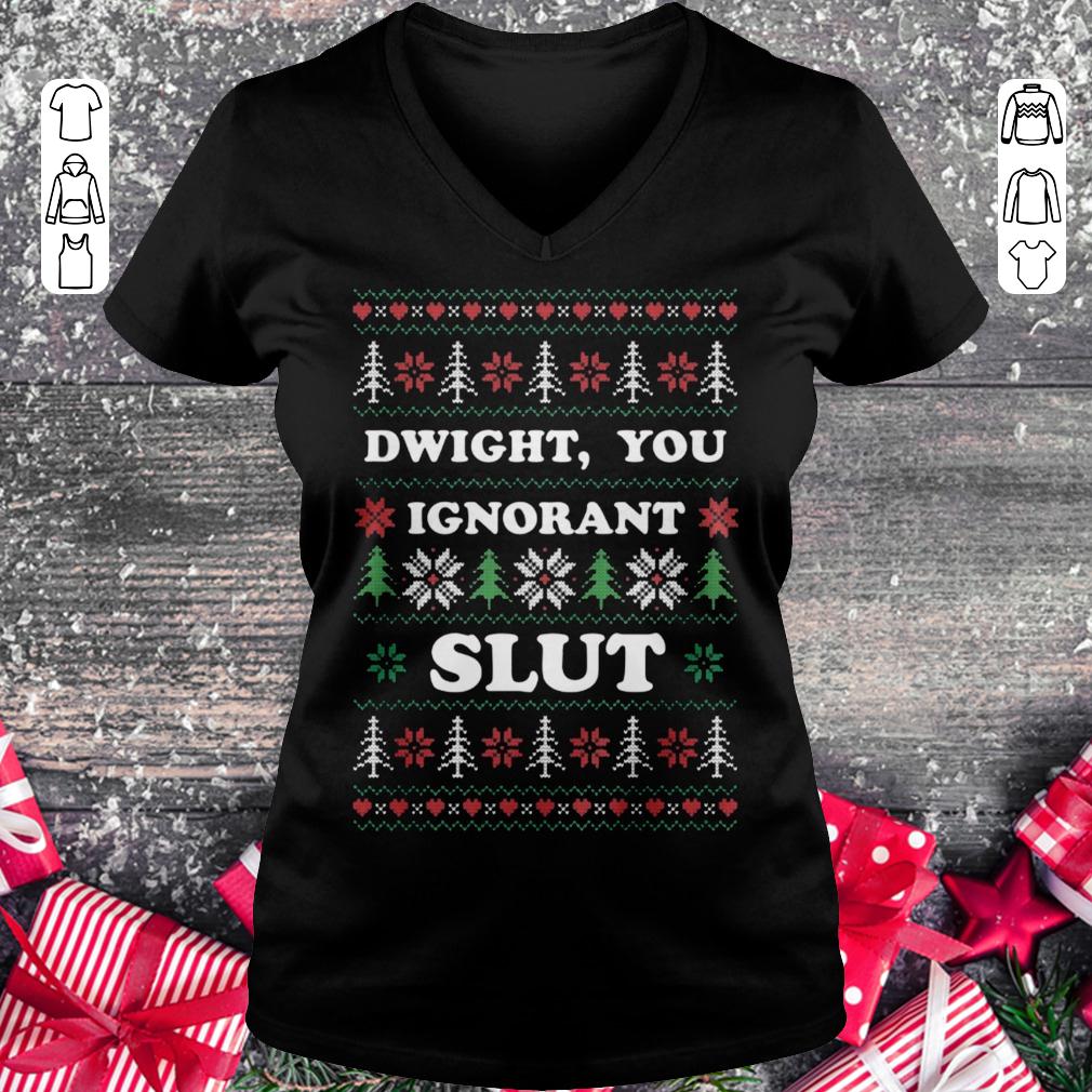 The Office TV Show Dwight, you ignorant Slut shirt Ladies V-Neck