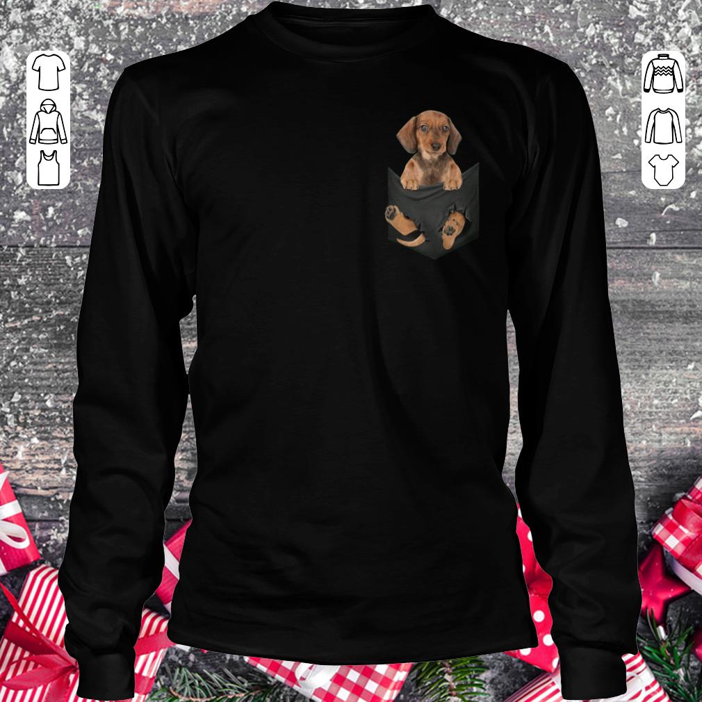 Top Dachshund in Tiny Pocket shirt Longsleeve Tee Unisex
