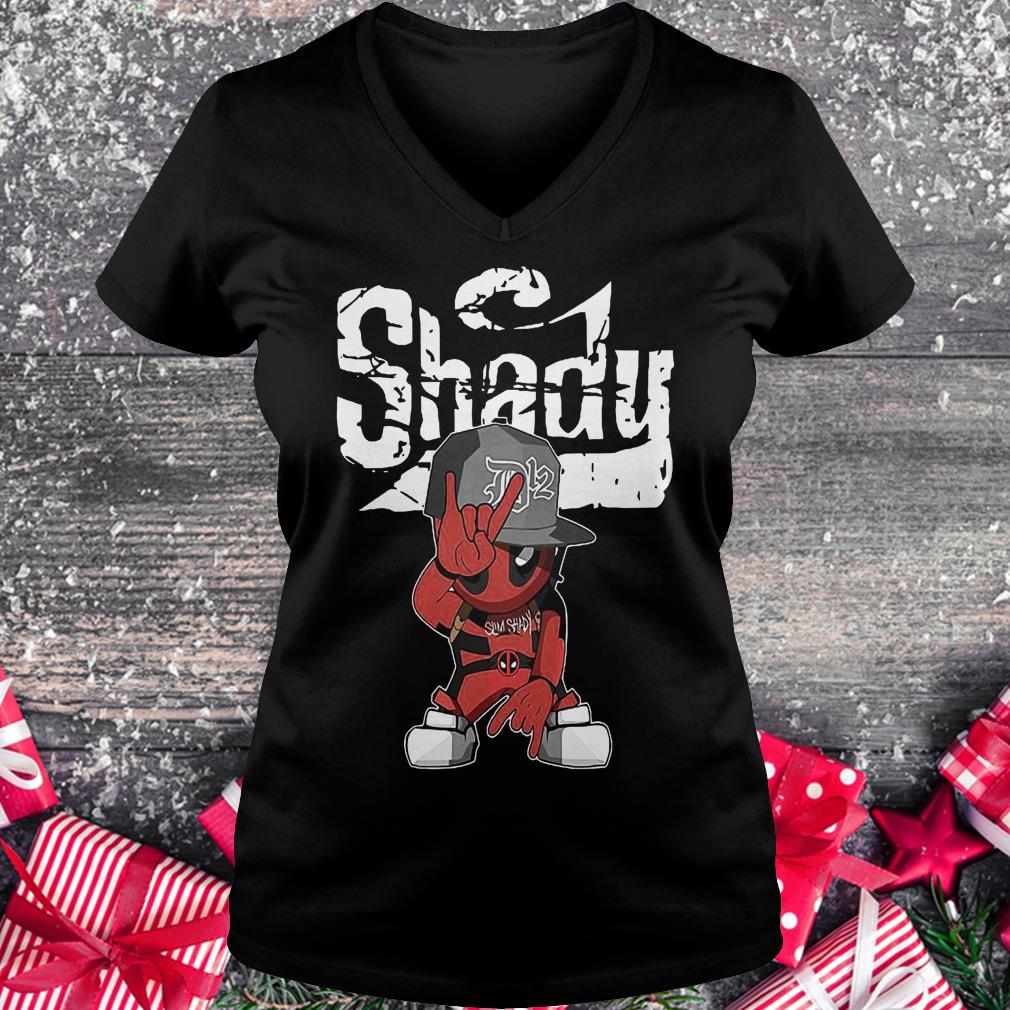 Top Eminem Deadpool Shady shirt Ladies V-Neck