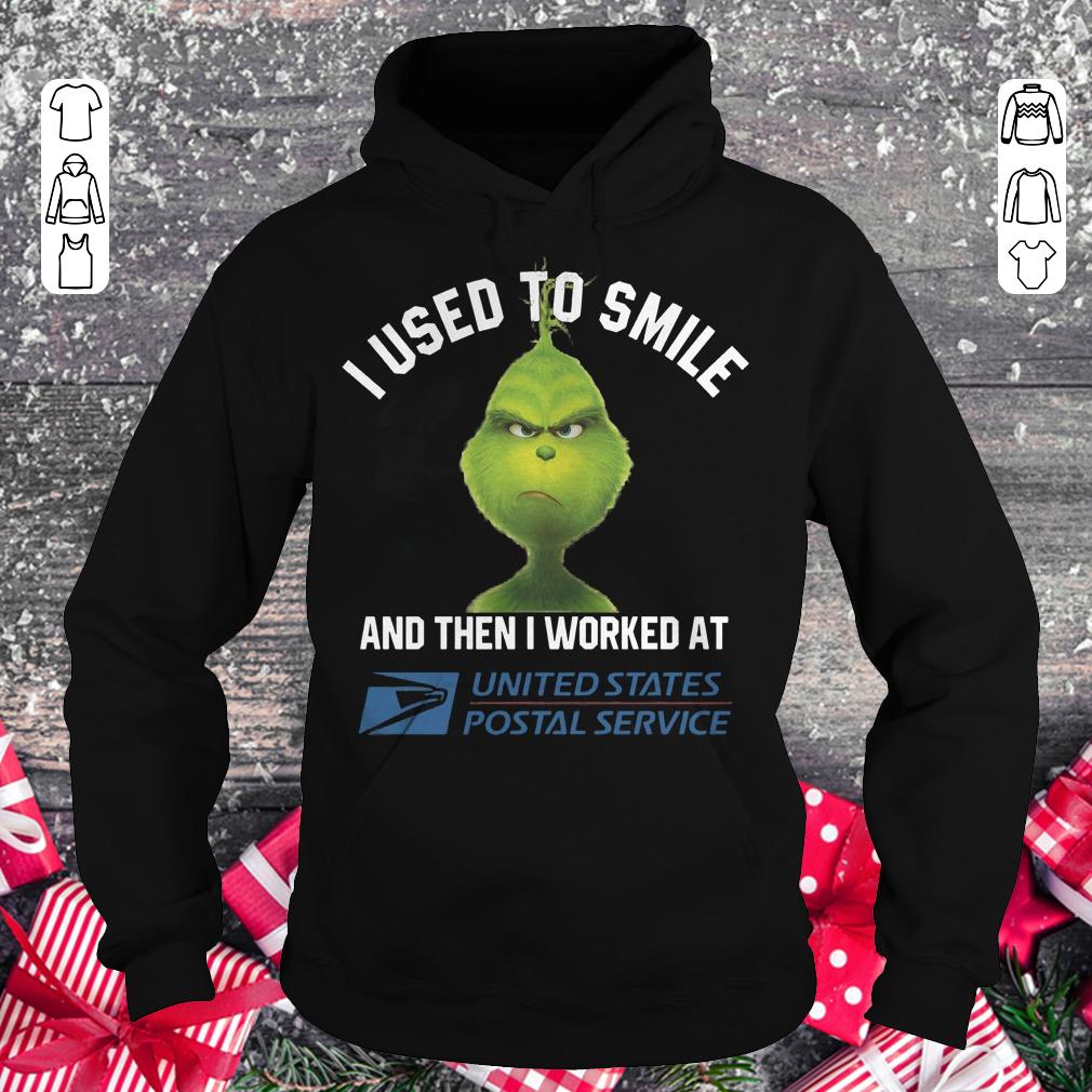 Top Grinch I used to smile and then i worked at United States Postal Service shirt, sweater Hoodie
