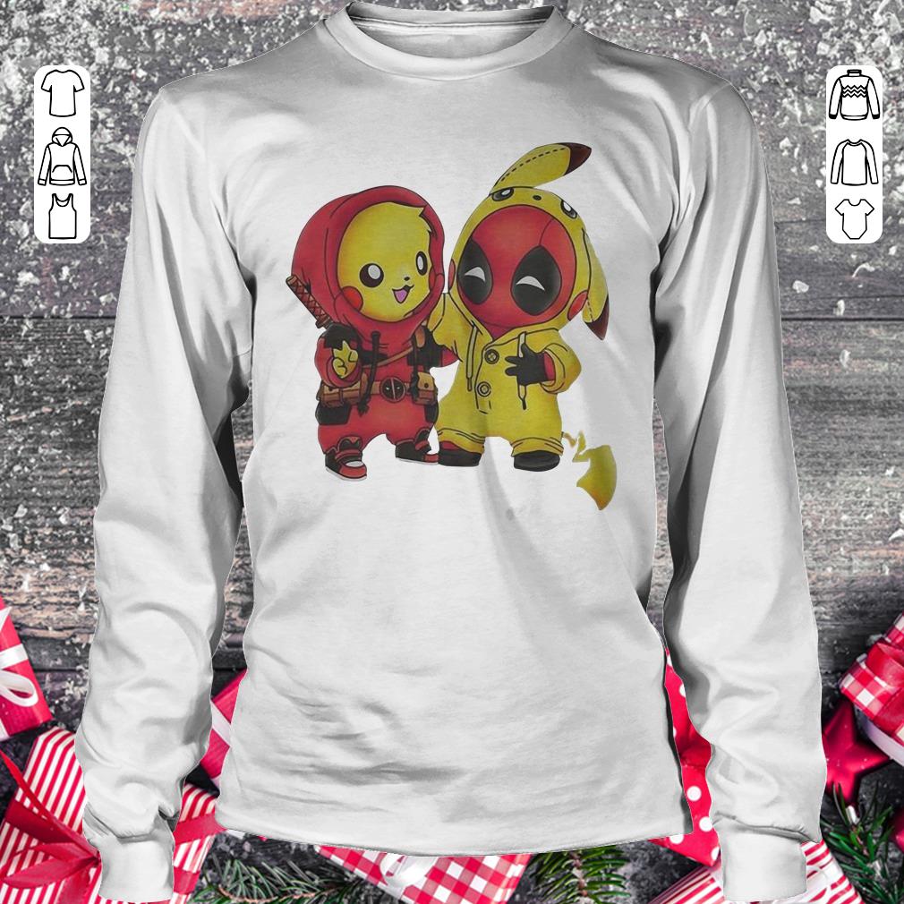 Top Pokemon Pikachu and Deadpool shirt Longsleeve Tee Unisex