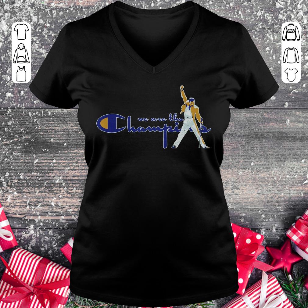 Top We are the Champions Freddie Mercury shirt Ladies V-Neck