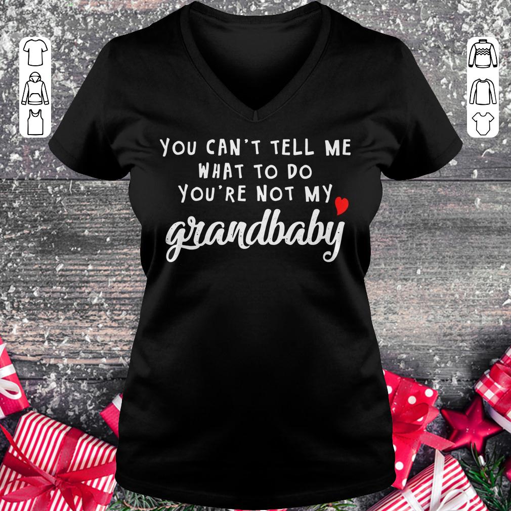 You can't tell me what to do you're not my grandbaby shirt Ladies V-Neck