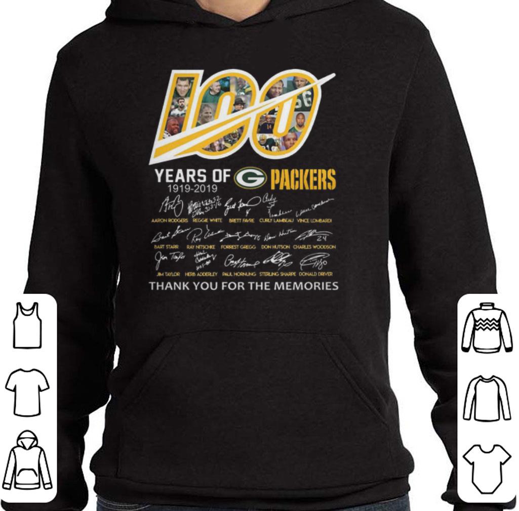 100 years of Green Bay Packers 1919-2019 signatures shirt