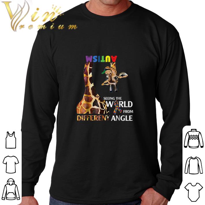 Hot Giraffe Autism seeing the world from different angle shirt