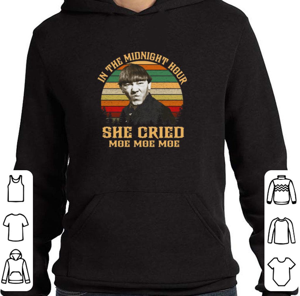 Official Three Stooges in the midnight hour she cried moe moe moe vintage shirt