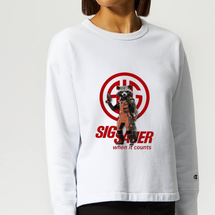 Great Rocket Raccoon Marvel Sig Sauer When It Counts shirt - Kutee Boutique