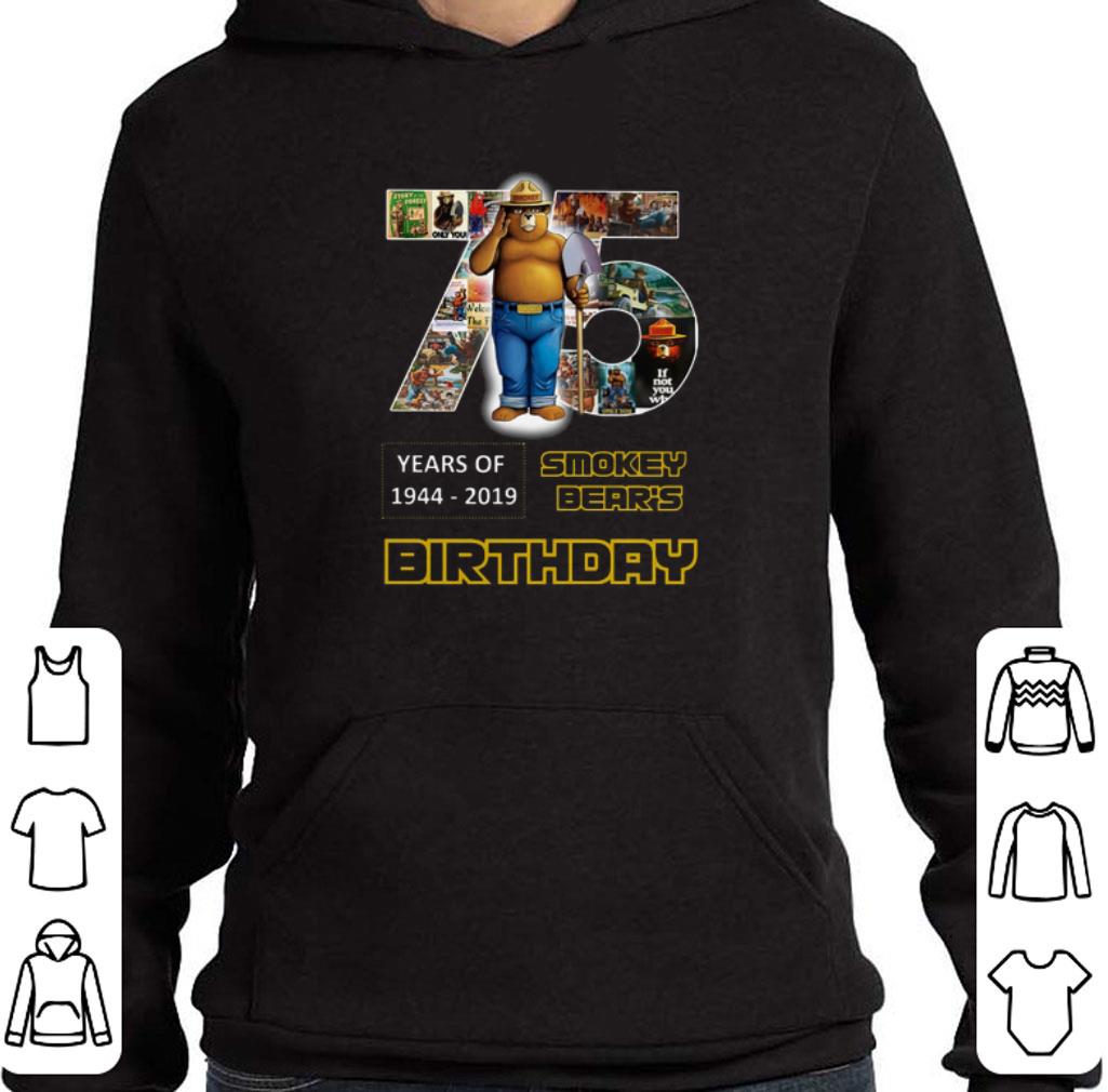 Hot 75 years of Smokey Bear 1944-2019 Birthday shirt
