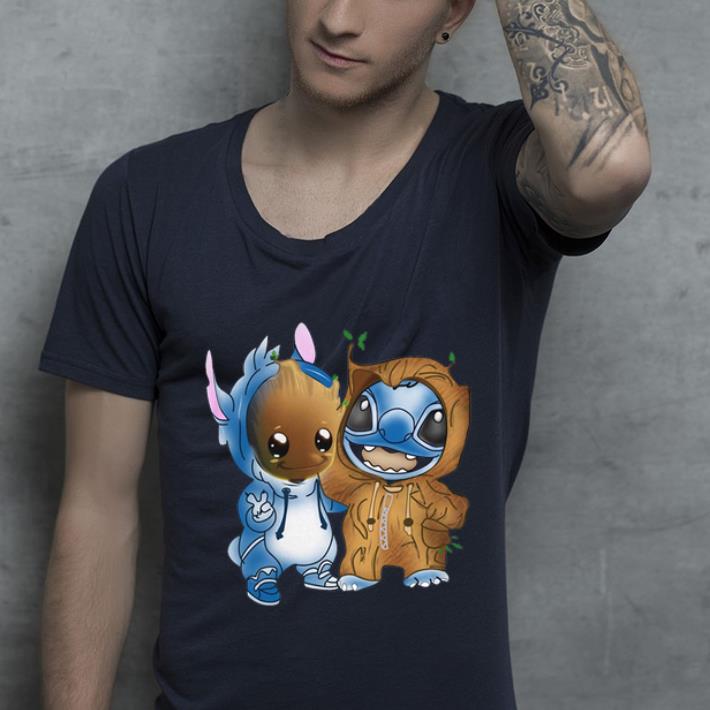 Great Baby Groot And Stitch shirt