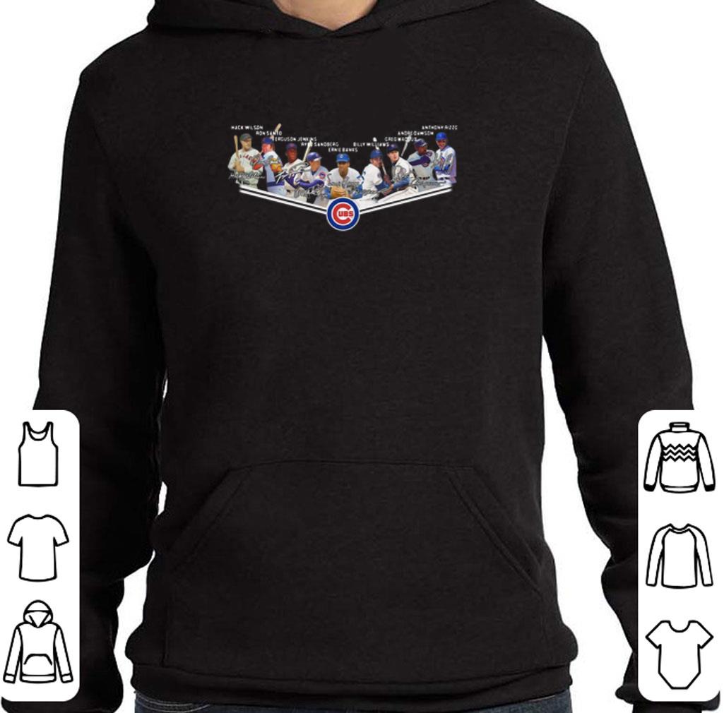 Chicago Cubs logo legends signatures shirt
