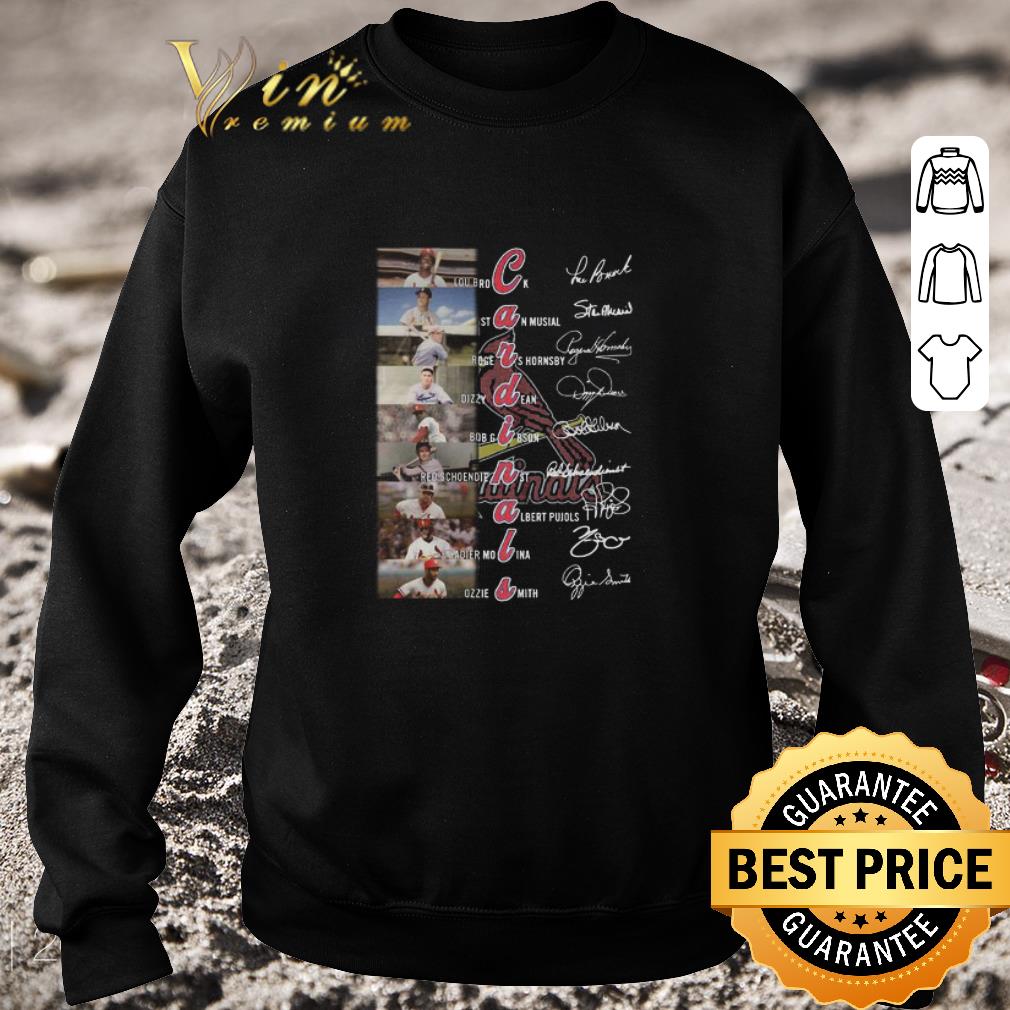 Pretty St. Louis Cardinals Team Lou Brock Stan Musial Signatures shirt