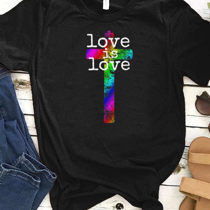 Official Gay Christian LGBT Pride Cross God's Love Shirt