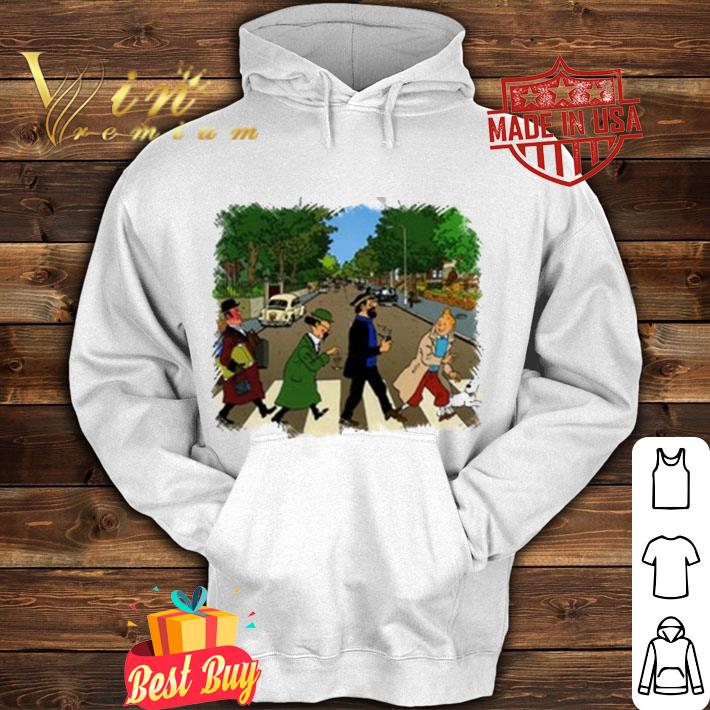Funny The Adventures of Tintin Abbey road shirt