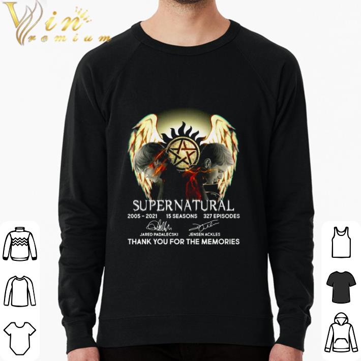 Hot Supernatural 2005 2021 thank you for the memories shirt sweatshirt