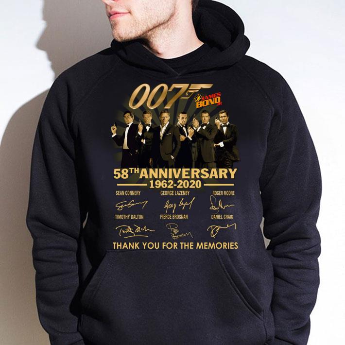 RIP Sean Connery 007 James Bond Jr 58th anniversary 1962-2020 signatures shirt