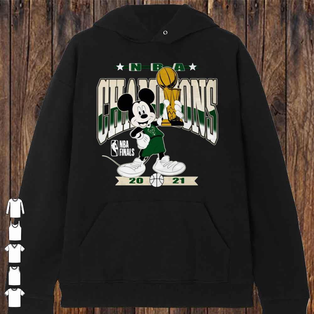 mickey mouse milwaukee bucks cup nba finals champions 2021 Shirt