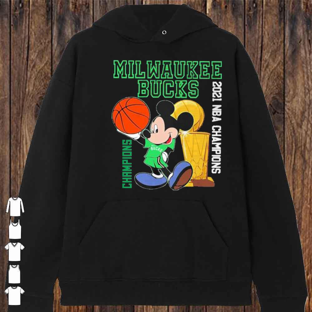 official 2021 nba champions milwaukee bucks disney shirt