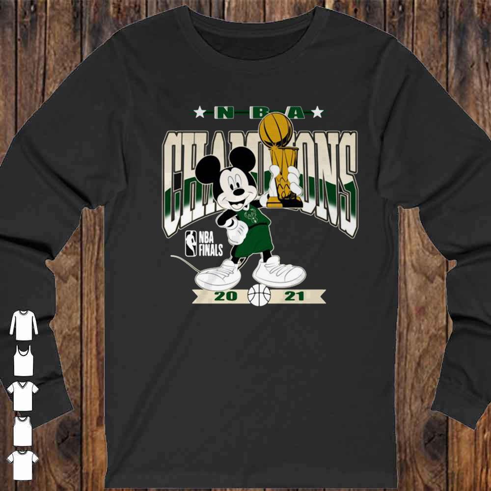 mickey mouse milwaukee bucks cup nba finals champions 2021 Shirt