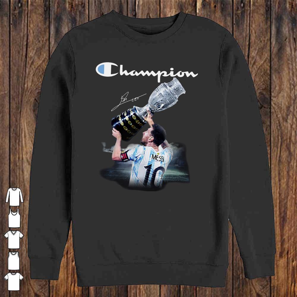 Messi lifts cupps to win Copa America 2021 soccer championship Shirt