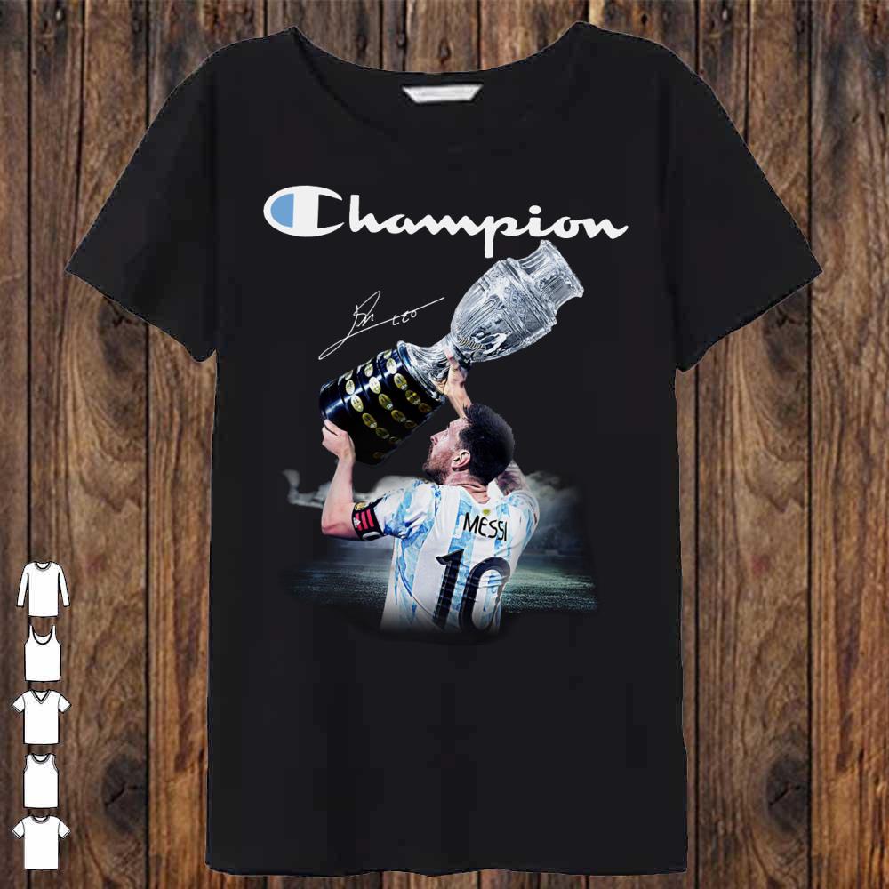 Messi lifts cupps to win Copa America 2021 soccer championship Shirt
