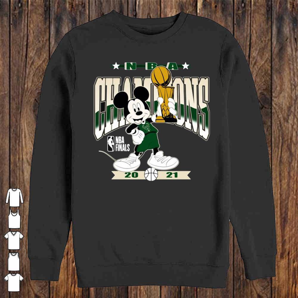 mickey mouse milwaukee bucks cup nba finals champions 2021 Shirt